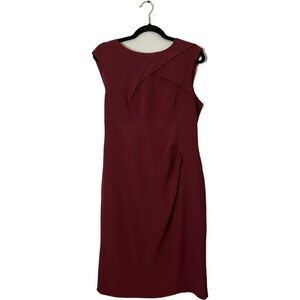 Adrianna Papell Burgundy Midi Dress